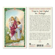 Saint Raphael the Archangel Laminated Prayer Card