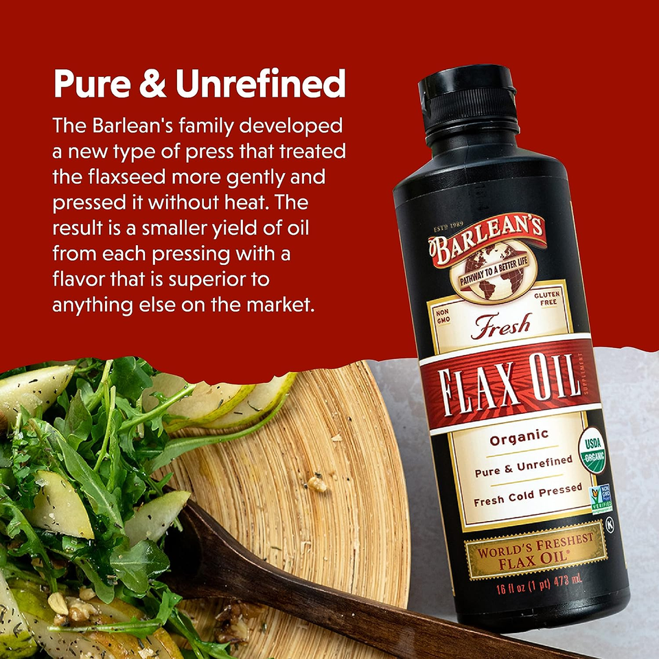 Barlean'S Organic Flaxseed Oil Liquid, Cold Press Flax Seeds, 32 Oz eBay