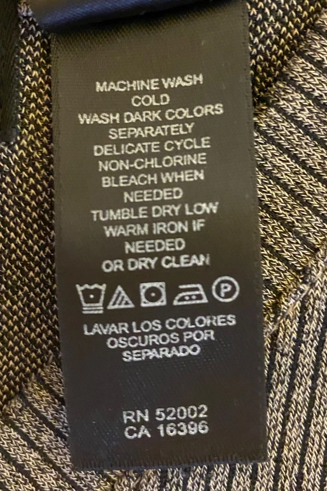 Camisa Tejida Claiborne Para Hombres Cuello en V Talla L Beige/Negro 53% Modal 47% Poliéster Shor Foto 4 de 4