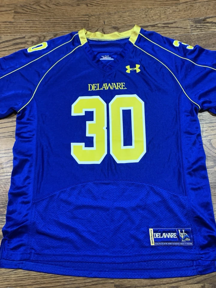 University Of Delaware Blue Hens Under Armour NCAA Football Jersey Size YLG Foto 2 de 4