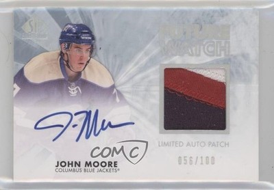 2011-12 SP Authentic Future Watch Limited 56/100 John Moore #250 Patch Auto 05u8