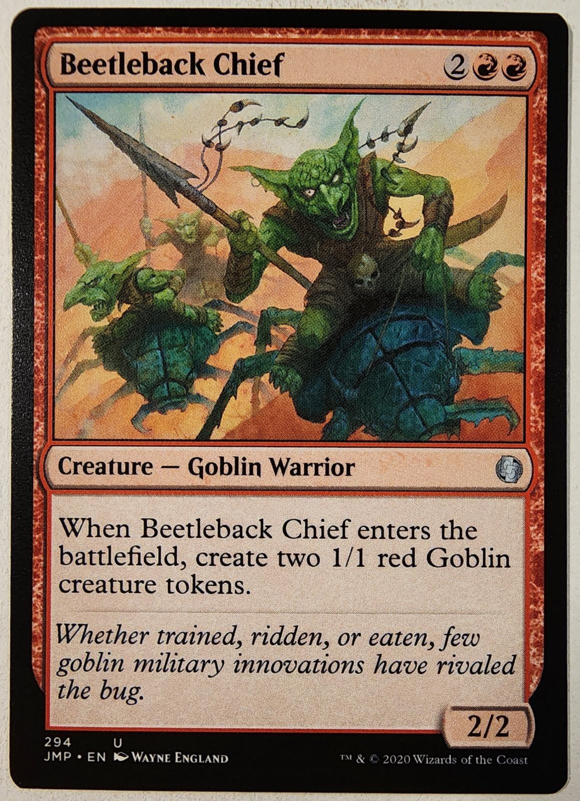 Beetleback Chief 294 Jumpstart Magic: The Gathering Uncommon Near Mint