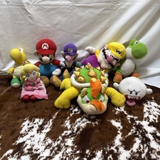 Nintendo Mario Bowser Luigi Video Game Plush Lot Super Mario bundle USED