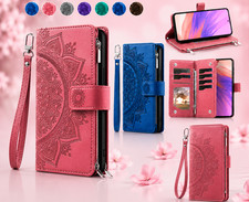 Leather Flip Wallet Card Case for Samsung Galaxy S25 S24 Ultra Note 20 S23 S22
