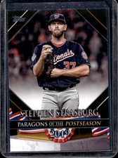 2022 Topps Update Stephen Strasburg Paragons of the Postseason Black #/299