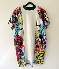 Asos Dress UK 10 US 6 T Shirt Y2k Multicolour Graphic Back