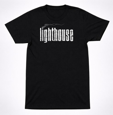 Lighthouse Logo Shirt Classic Canadian Rock Band Vintage Style Black Shirt