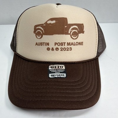 OTTO Trucker Hat Mesh Snapback Cap Brown/White Austin Post Malone 2023 OSFM