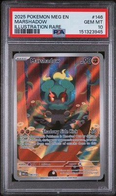 2025 POKEMON MEG EN-MEGA EVOLUTION ILLUSTRATION RARE #146 MARSHADOW PSA 10