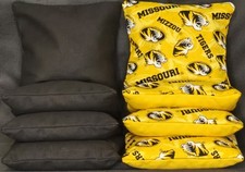 Set Of 8 Misssouri Mizzou Cornhole Bags Free Shipping