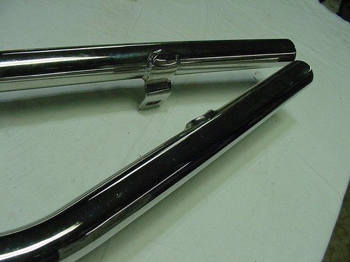 NEW BSA A65H HORNET A50W WASP HIGH PIPE EXHAUST SET PART # 68-2796 68-2797 - Foto 4 di 6