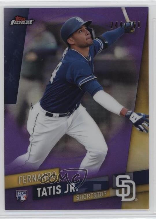 2019 Topps Finest Purple Refractor 244/250 Fernando Tatis Jr #85 Rookie RC e4j