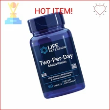 Life Extension Two-Per-Day Multivitamin – Daily Dose of Vitamins & Minerals for 