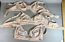 3 vintage Warner  s bras 38B beige Flower Charms, Perfect Support 1218 1589