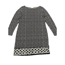 Michael Kors Womens Dress Size Medium Black White Geometric Long Sleeve