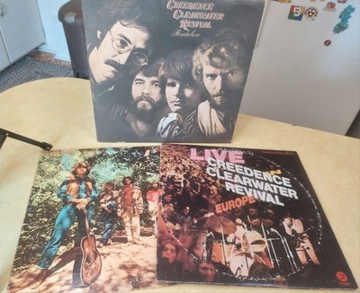Lot of 3 CREEDENCE CLEARWATER REVIVAL Vinyl Green River Live In Europe Pendulum