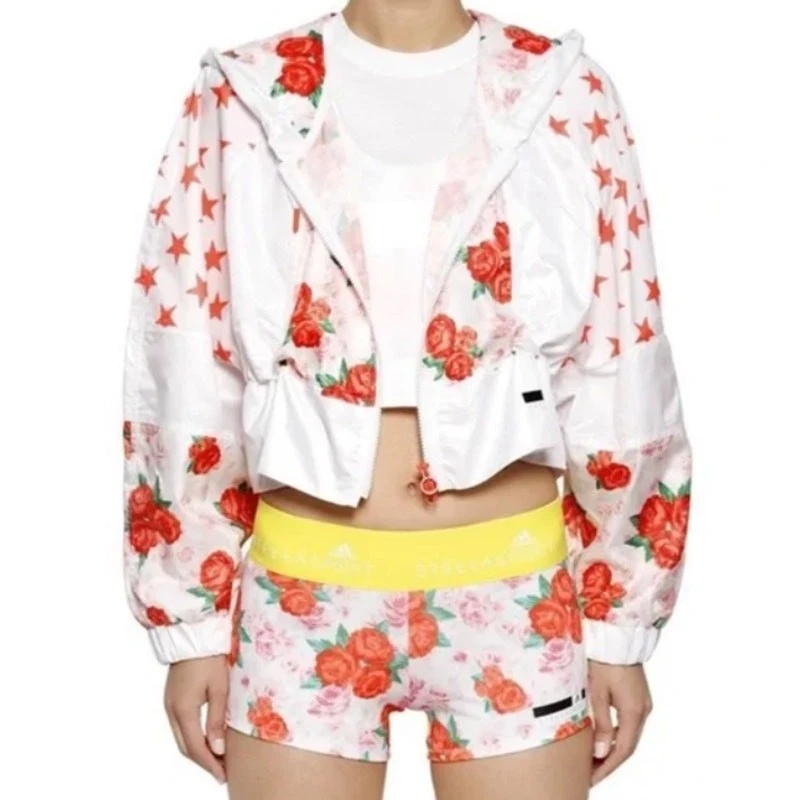Chaqueta cortavientos Stella McCartney Adidas STELLASPORT Star Roses Foto 3 de 4