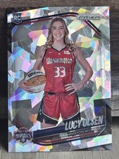 2025 Panini Prizm WNBA - Rookie Variation Lucy Olsen #145 Ice Prizm (RC)