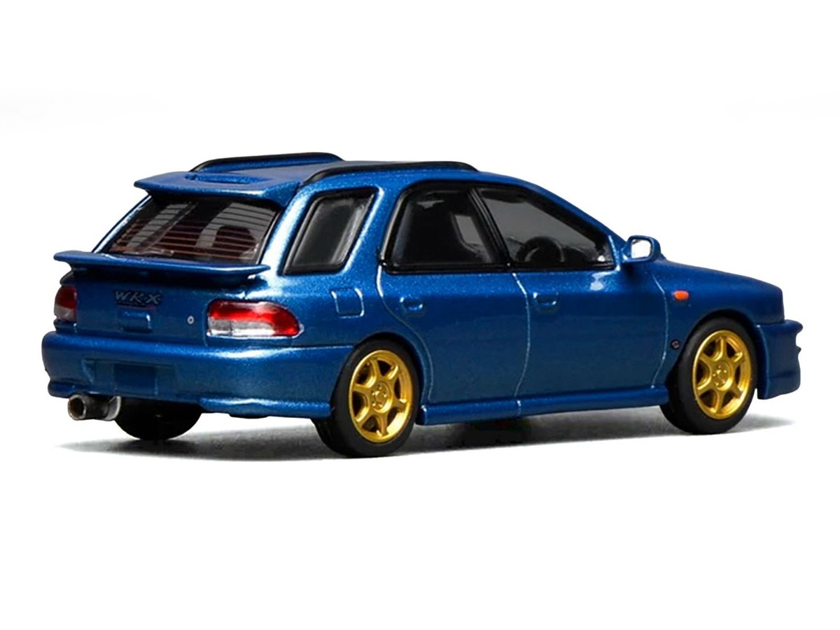 SUBARU IMPREZA WRX STi ミニカー SUBARU IMPREZA WRX STI WAGON VER. VI RHD BLUE 1/64 DIECAST BY