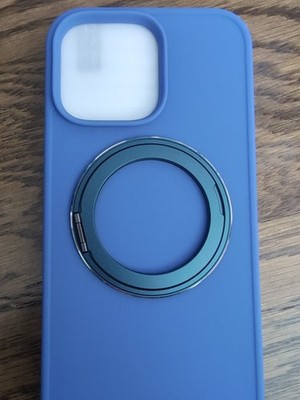 Silicone IPhone 16 Pro Max Case With Screen Protector And Kickstand-Navy Blue