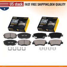 For 2014 2015 2016 Kia Soul Front and Rear Ceramic Disc Brake Pads Set Premium