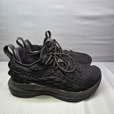 Nike LeBron 15 Low Triple Black Mens Size 8.5 Basketball Shoes Athletic Sneakers