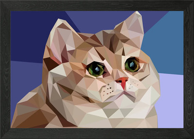 Schwer atmende Katze Meme Gerahmtes Wandbild Poster Leinwanddruck Bild