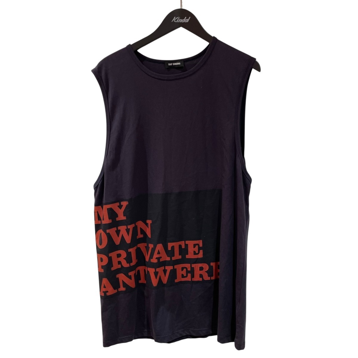 RAF SIMONS 201-146B Tank Top Navy M 20SS 1354 | eBay