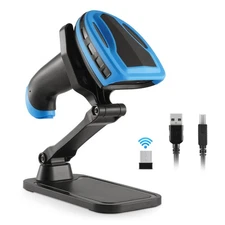 Barcode Scanner Wireless Rechargeable 1D Laser Bar Code Scanners Handheld Bar...
