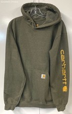 Carhartt Men's Size L Green Original Fit Cotton Blend Hoodie Pre-Owned