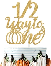 1/2 Way to One Cake Yopper, Happpy 6 Months, Fall Thanks Giving Pumpkin Theme Ba