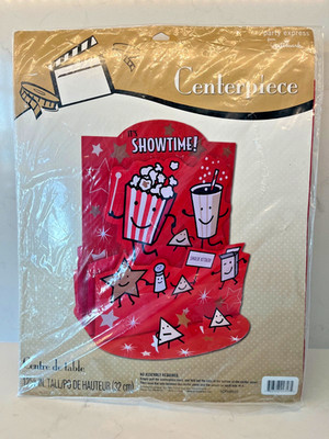 Vintage Hallmark IT s SHOWTIME Party Centerpiece NEW / Sealed + Wall Mural