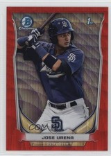 2014 Bowman Chrome Prospects Red Wave Refractor 4/25 Jose Urena #BCP45 5j8