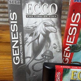 Ecco: The Tides of Time (Sega Genesis, 1994) CIB With Manual Tested NICE!