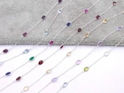 Multi Cut Gemstone 925 Sterling Silver Fine Necklaces, handmade Necklace