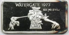 Watergate 1973 See No Evil E.J. Aleo & Co. .999 Silver Bar 1 Troy Ounce 1 oz