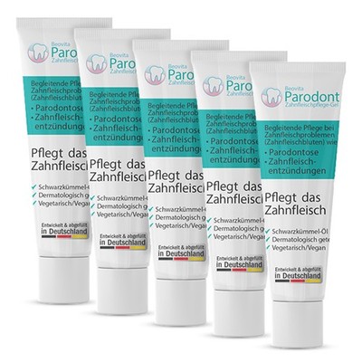 Parodont Zahnfleischpflege Gel 5 x 10ml   Antibakteriell & entzündungshemmend...