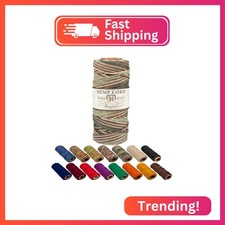 Craft County 100 Hemp Cord Spools   205 ft 62.5m Crafting Cord with a Polishe