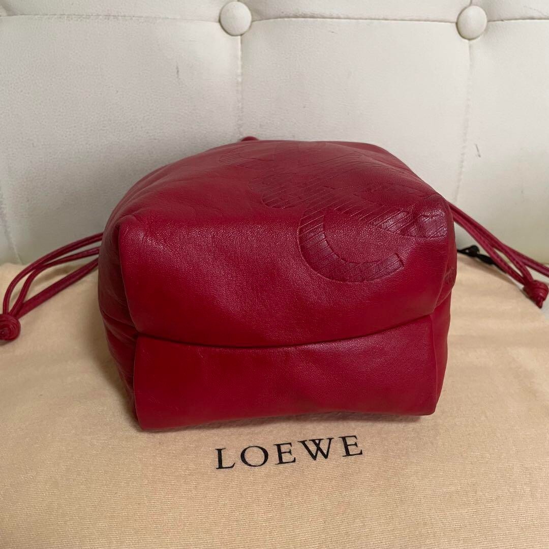 LOEWE Nappa Leather Shoulder Bag Old Logo Rare vintage