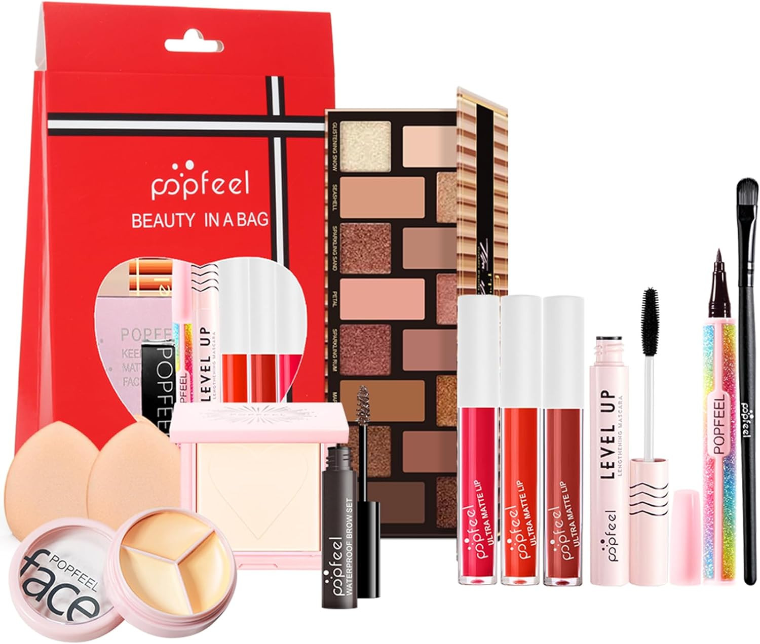 Set Professionale Trucchi Natale: Palette Alta Scrivenza Viso Occhi