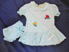 Vintage . Summer dress 3/6 months with antique bloomer.