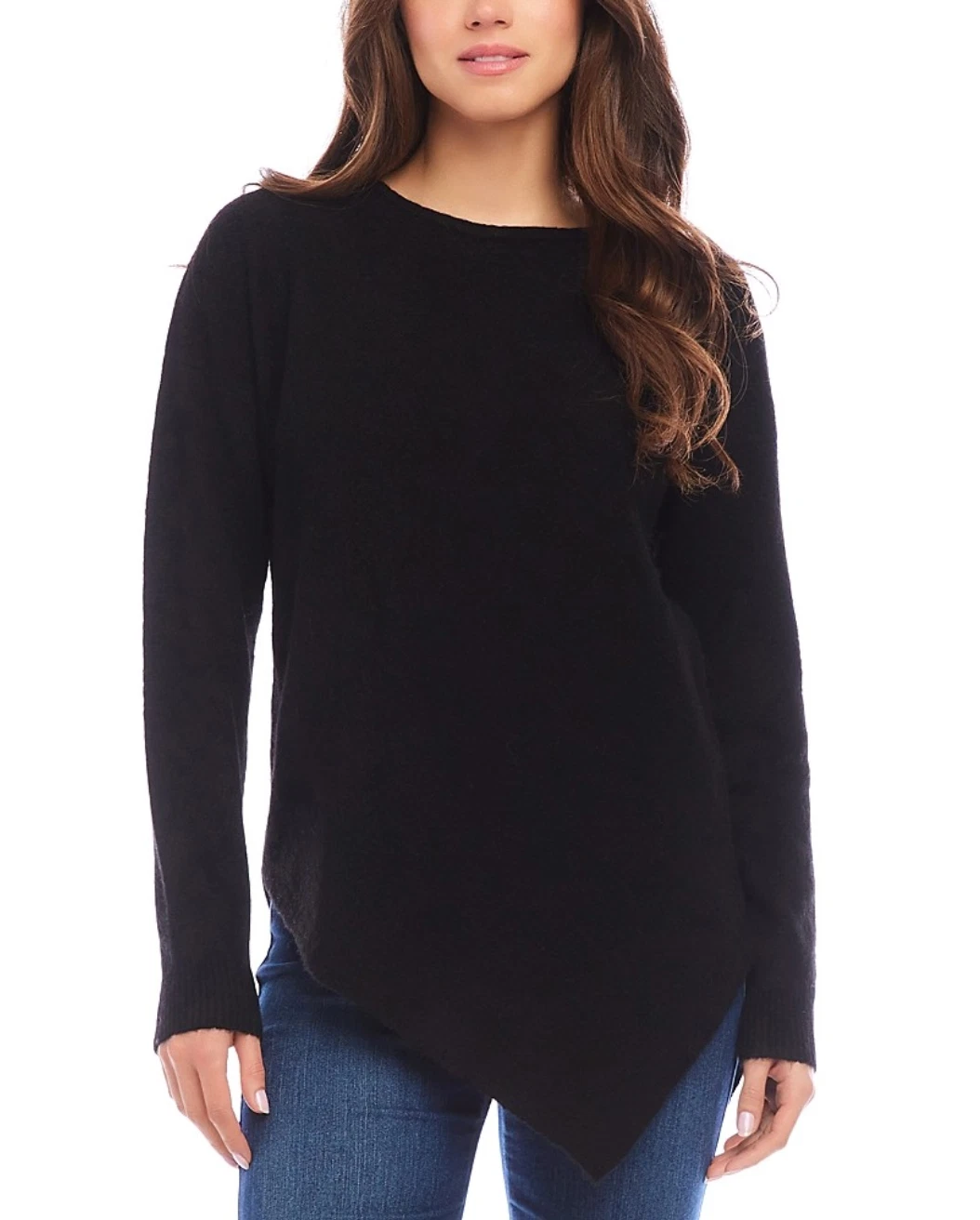 Karen Kane Black Sweater with Asymmetric Hem size M