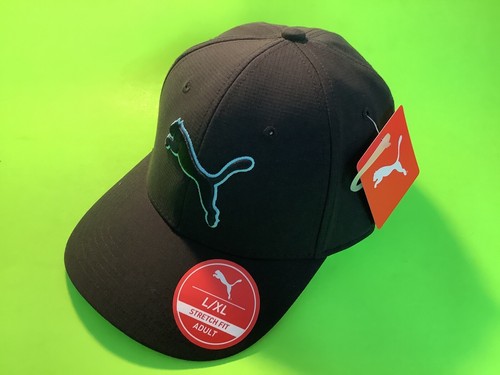 PUMA Stretch Fit Adult Hat Size L/XL Black w/Blue NEW - Picture 7 of 12