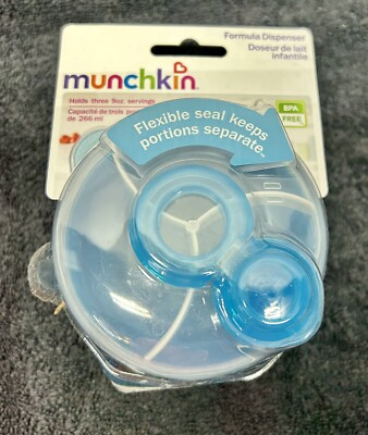 Munchkin Formula Dispenser, 3 Sections up to 9 oz Servings, Blue (A8)
