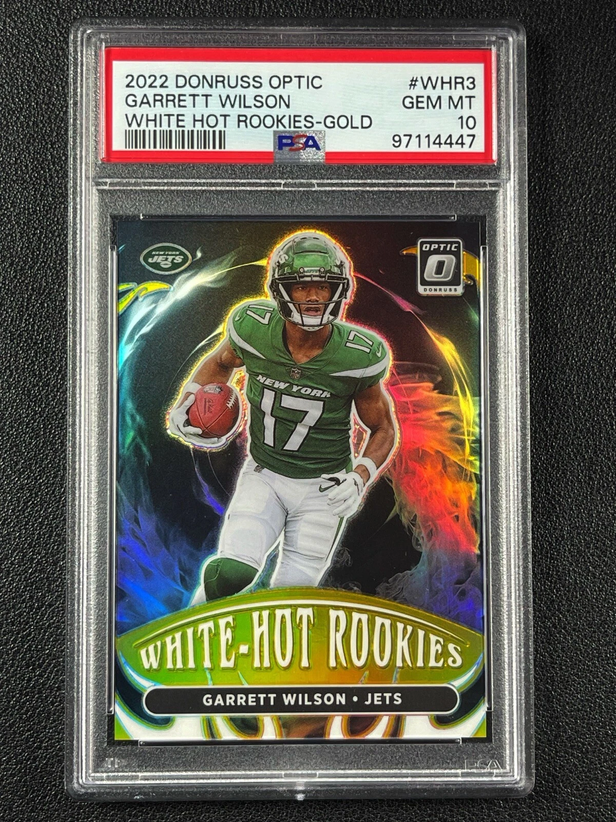 Garrett Wilson Panini Donruss Optic White Hot Rookies #WHR3 Gold