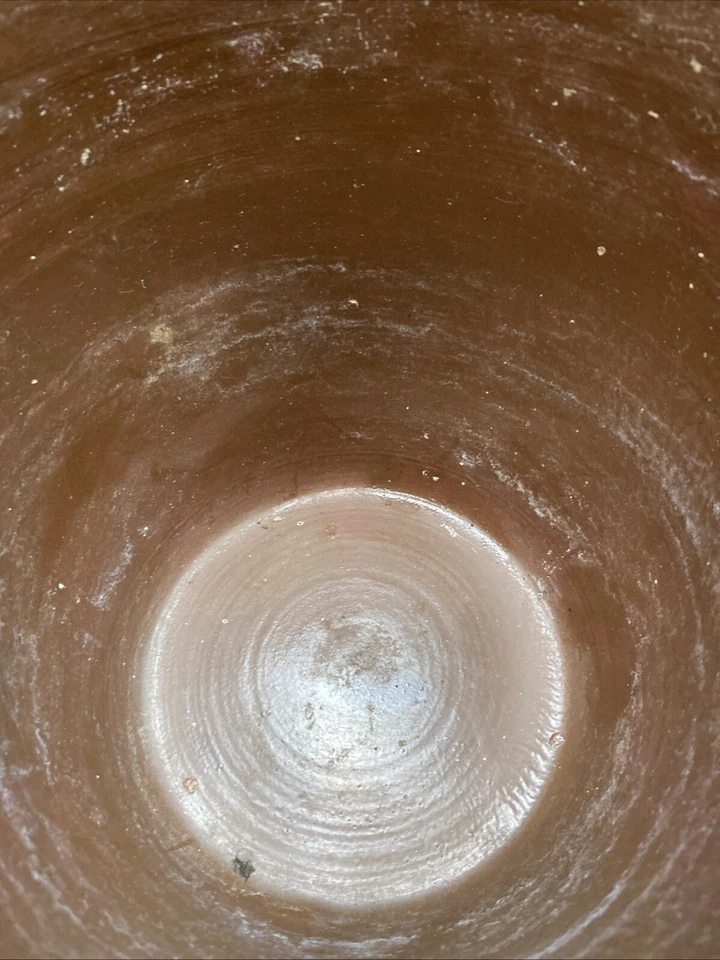 Rare Antique Salt Glaze Stoneware 8 3/4” Dia. Chamberpot Crock - Image 4 of 4