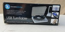 USB Turntable RECORD From VINYL To Pc Via USB Innovative Technology ITUT-201