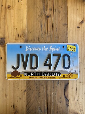 Oldtimer North Dakota Peace Garden State US Auto Nummernschild JVD 470