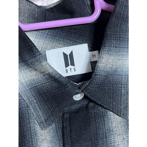 BTS MIC Drop Checkered Long Sleeve Shirt Size M | eBay
