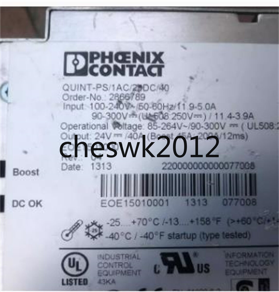 1PCS Phoenix Power supply 40A QUINT-PS/1AC/24DC/40 2866789 1PCS Phoenix Power supply 40A QUINT-PS/1AC/24DC/40 2866789
